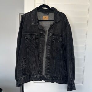 Black denim jacket